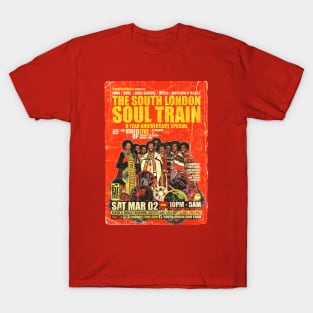 POSTER TOUR - SOUL TRAIN THE SOUTH LONDON 70 T-Shirt